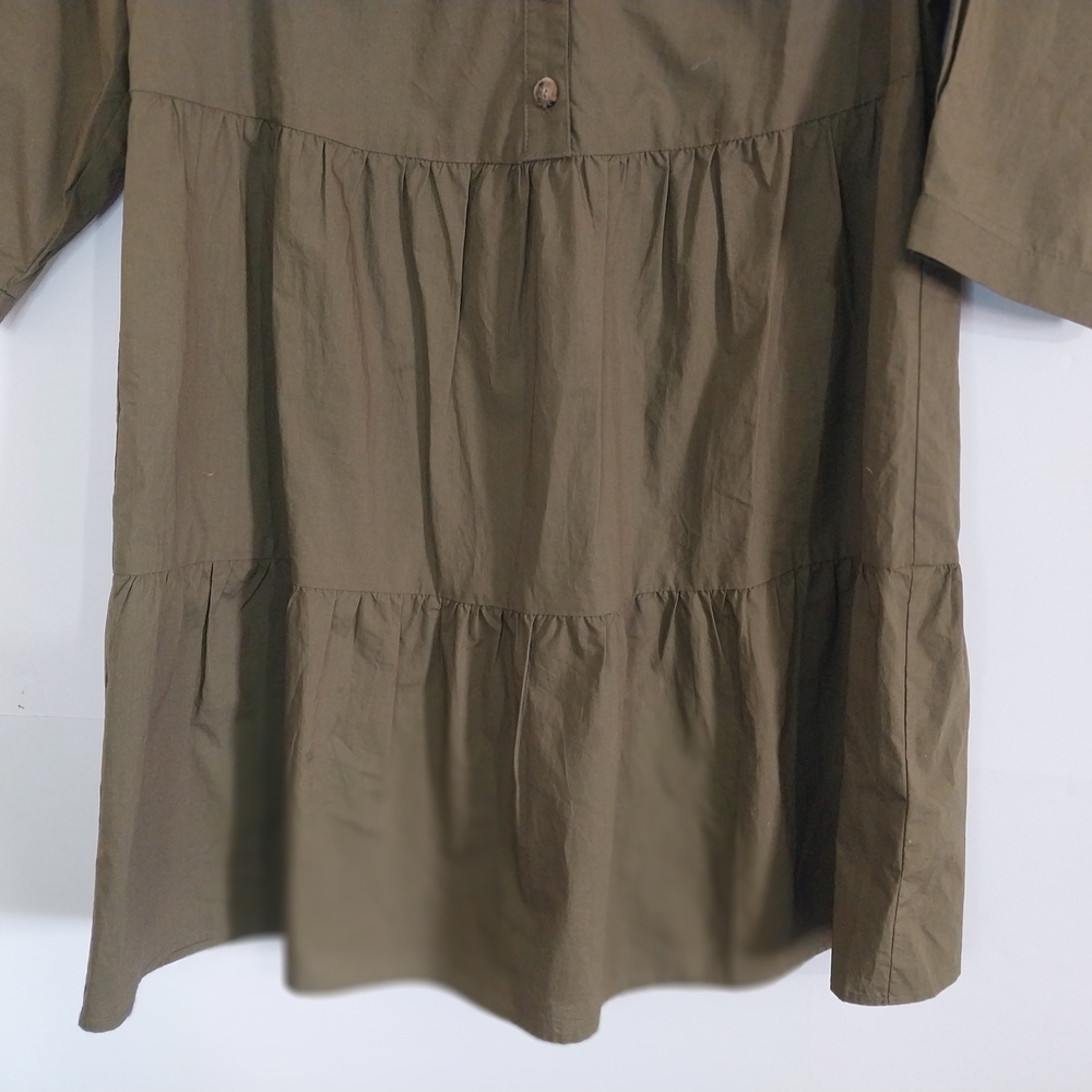 Sanctuary Size M Olive Green Mini Dress Cotton Made In China - Picture 4 of 13